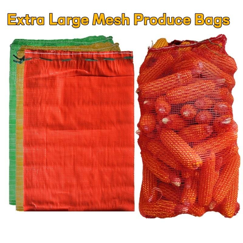 Produce Bag Reusable Mesh - Bardzo duże, wielokrotnego użytku siatkowe torby