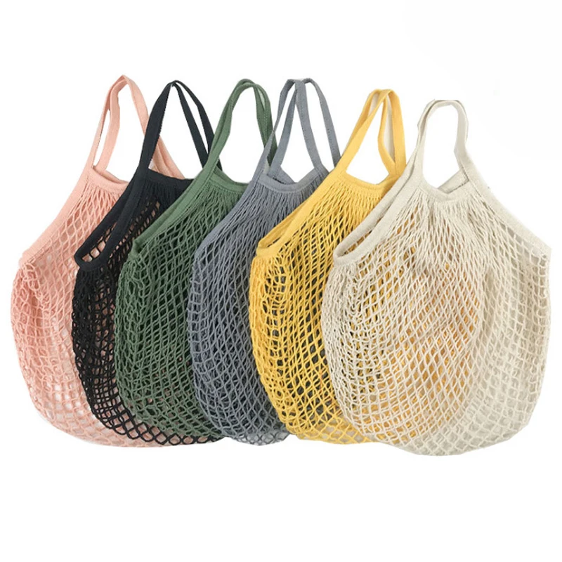 Produce Bag Reusable Mesh - Składana bawełniana torba na zakupy z