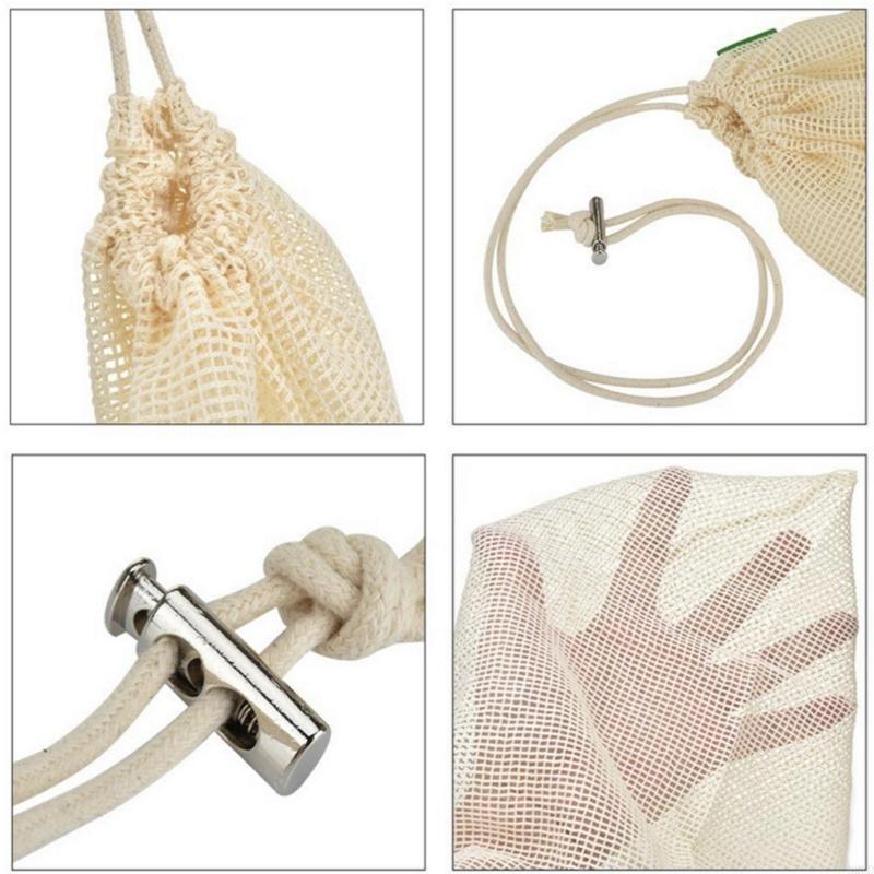 Produce Bag Reusable Mesh - Torby bawełniane z siatki Bawełniane torby