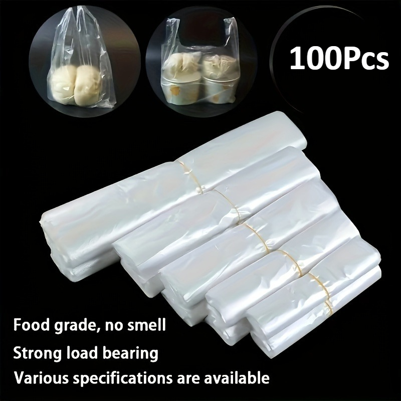Food Storage Bag - 100 szt. Mini Przezroczyste Jednorazowe Plastikowe