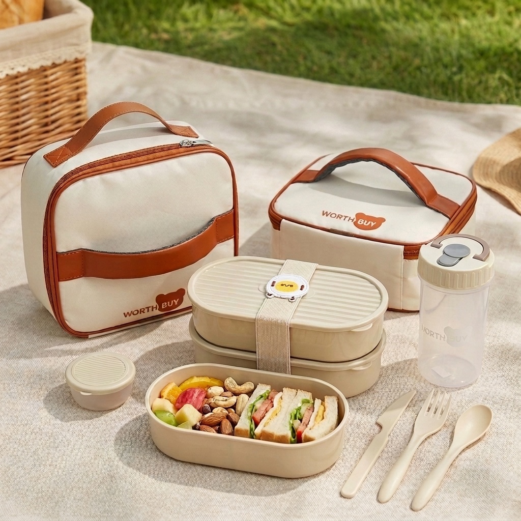 Food Storage Safety - 2 szt./zestaw wielokrotnego użytku plastikowe pudełko