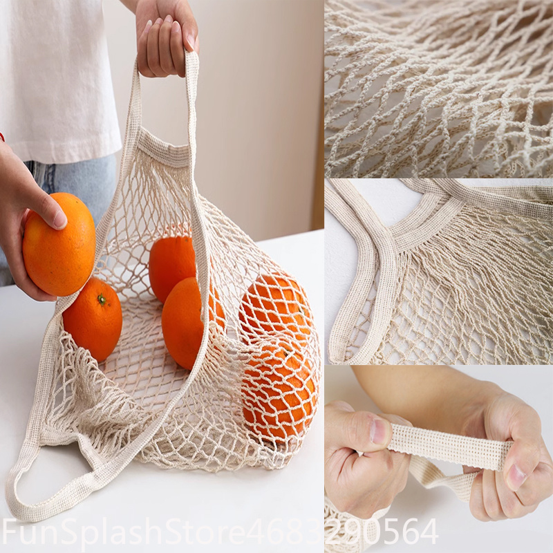Produce Bag Reusable Mesh - Ręczna składana torba na zakupy z