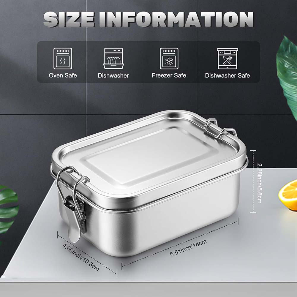 4 szt. Pudełko Bento ze stali  – Food Storage With Lock recenzja i cena