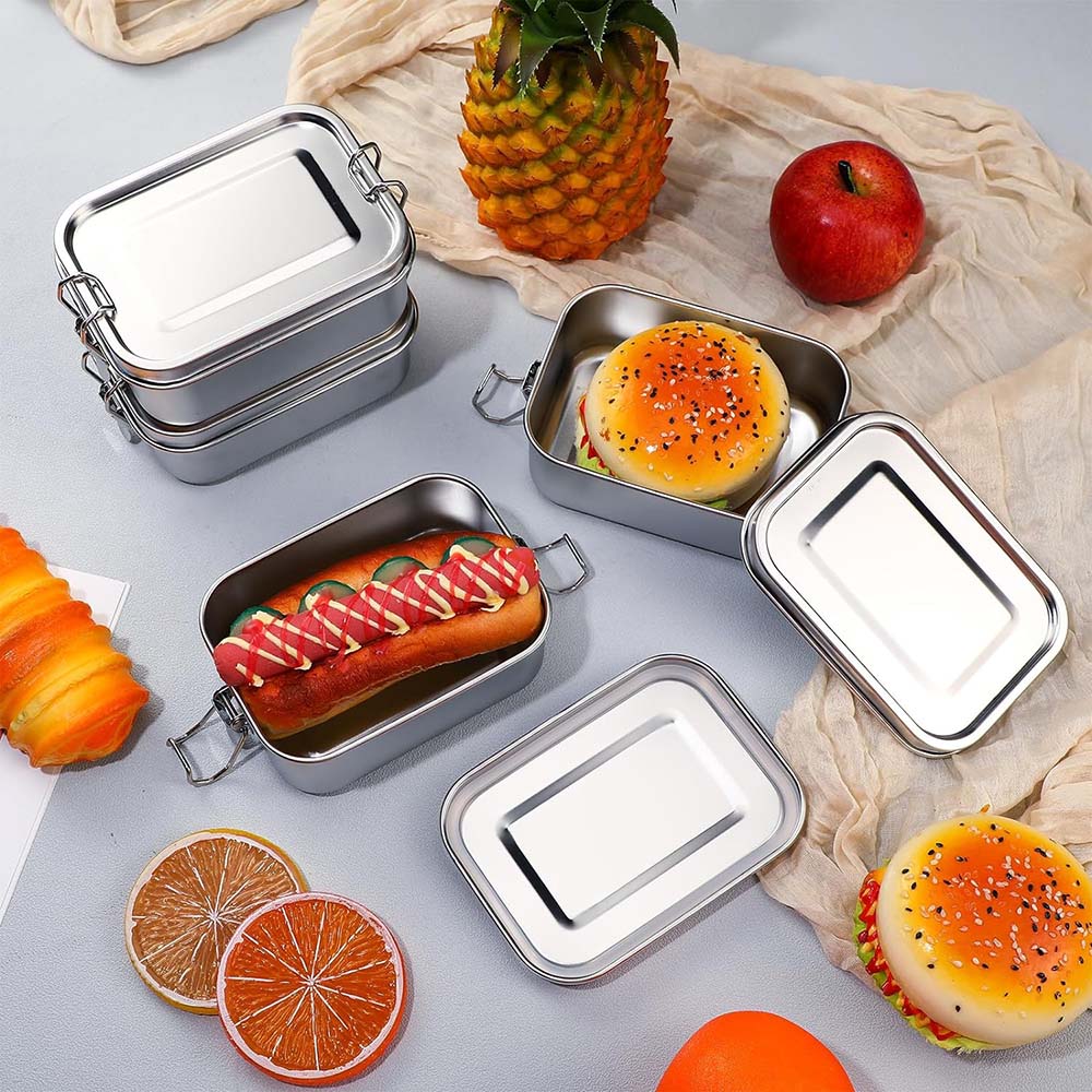 4 szt. Pudełko Bento ze stali  – Food Storage With Lock recenzja i cena