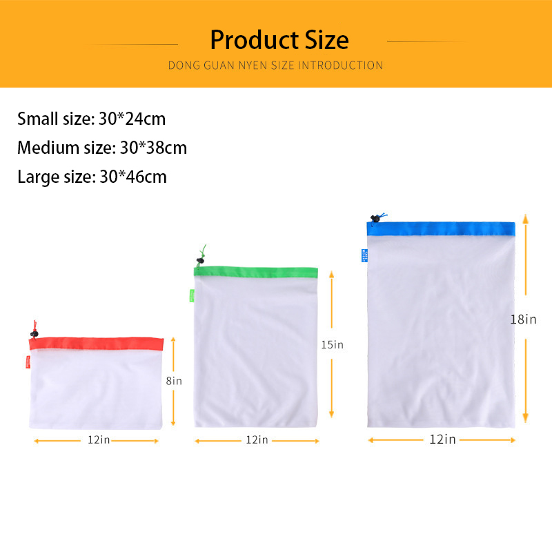 3 rozmiary siatki wielokrotneg – Produce Bag Reusable Mesh recenzja i cena