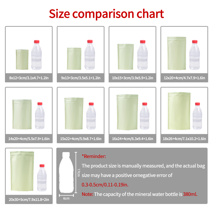 50/100 szt. Matowe, blady żółt – Food Storage Bag recenzja i cena
