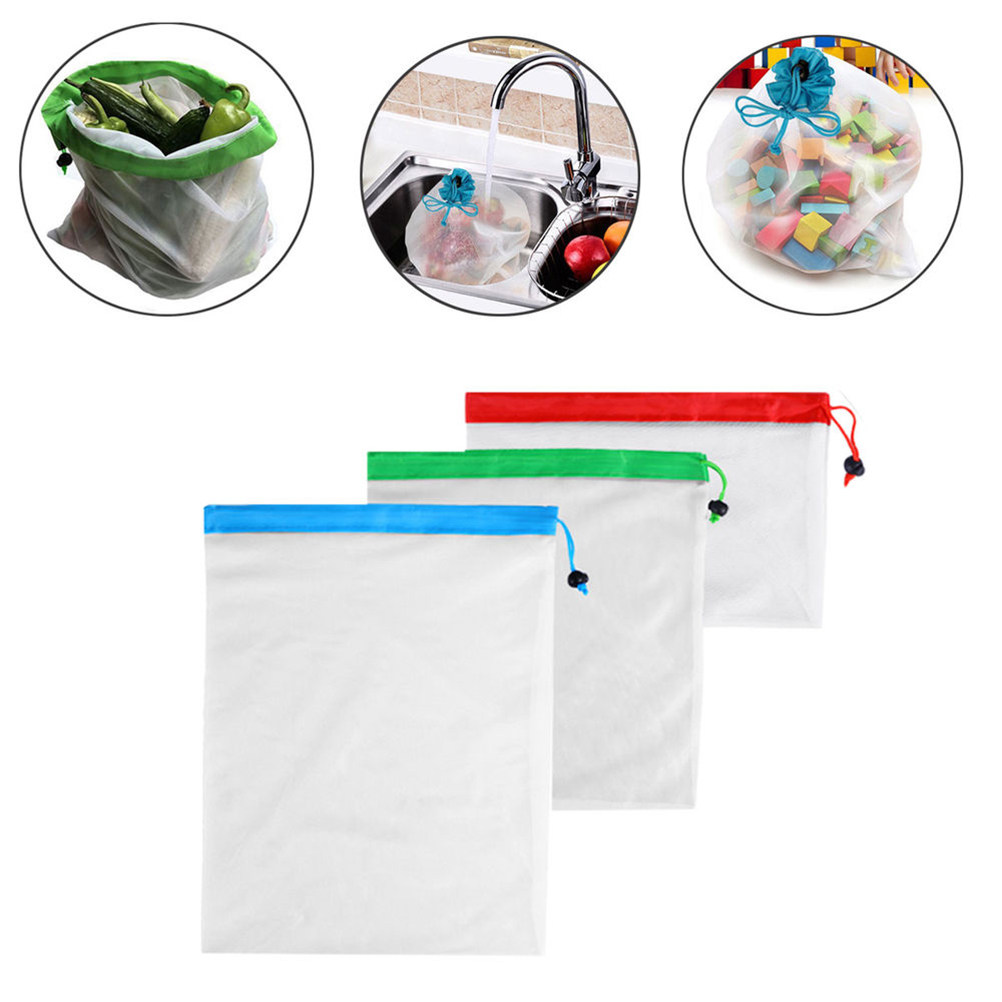 5 sztuk wielorazowych siatkowy – Produce Bag Reusable Mesh recenzja i cena