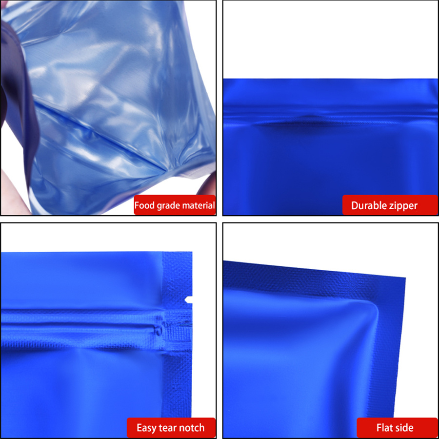 100 szt. Matowych niebieskich  – Food Storage Bag recenzja i cena