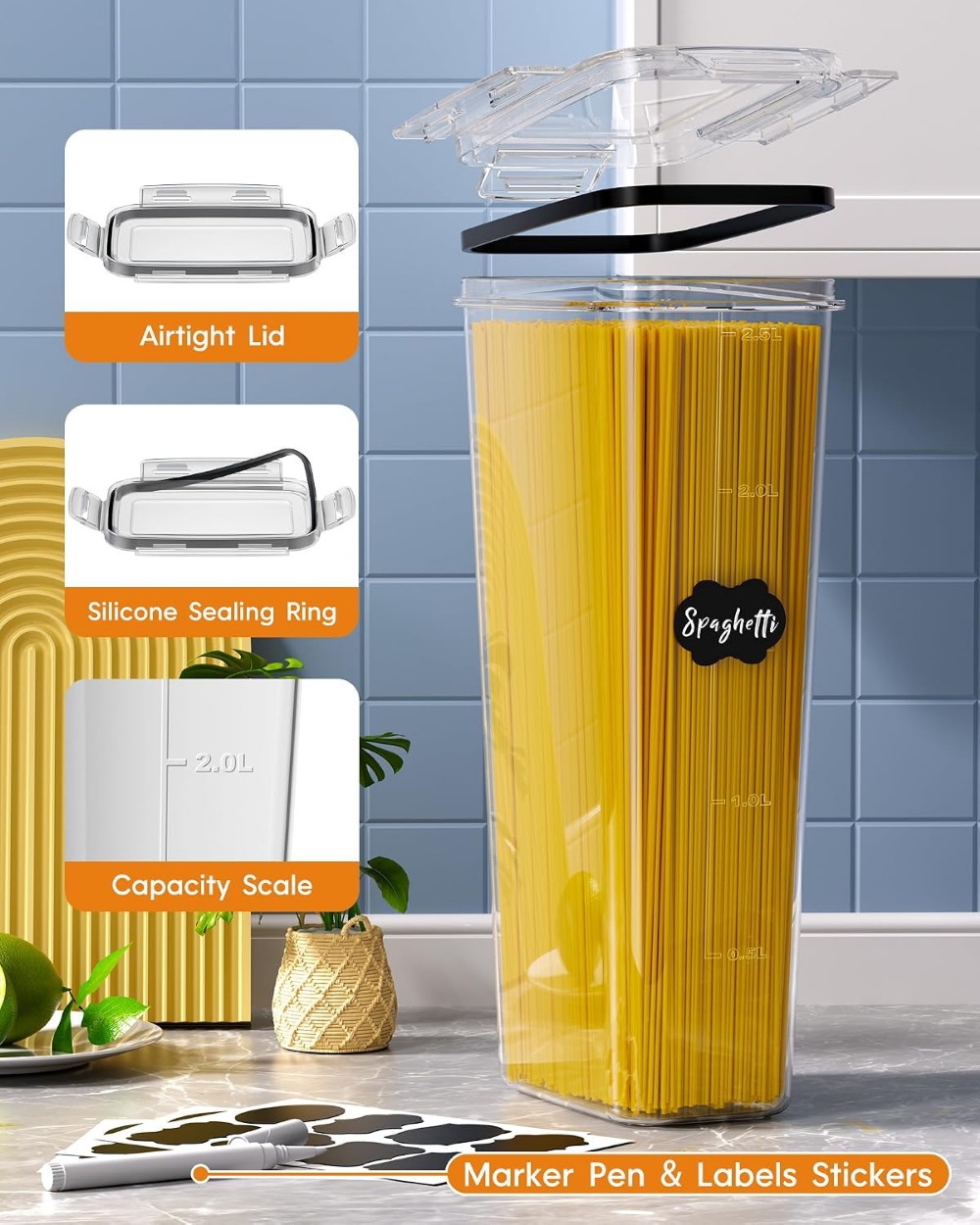 24 szt. Hermetyczne pojemniki  – Food Storage Canister recenzja i cena
